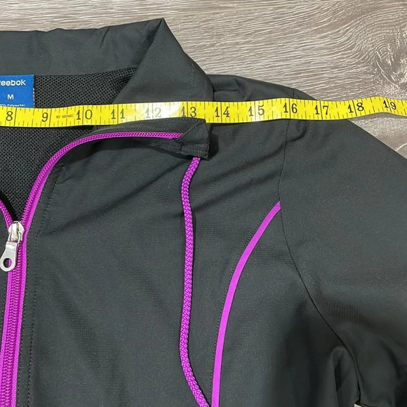 Reebok Athletic Full Zip Jacket Black and Purple M - Picture 11 of 16